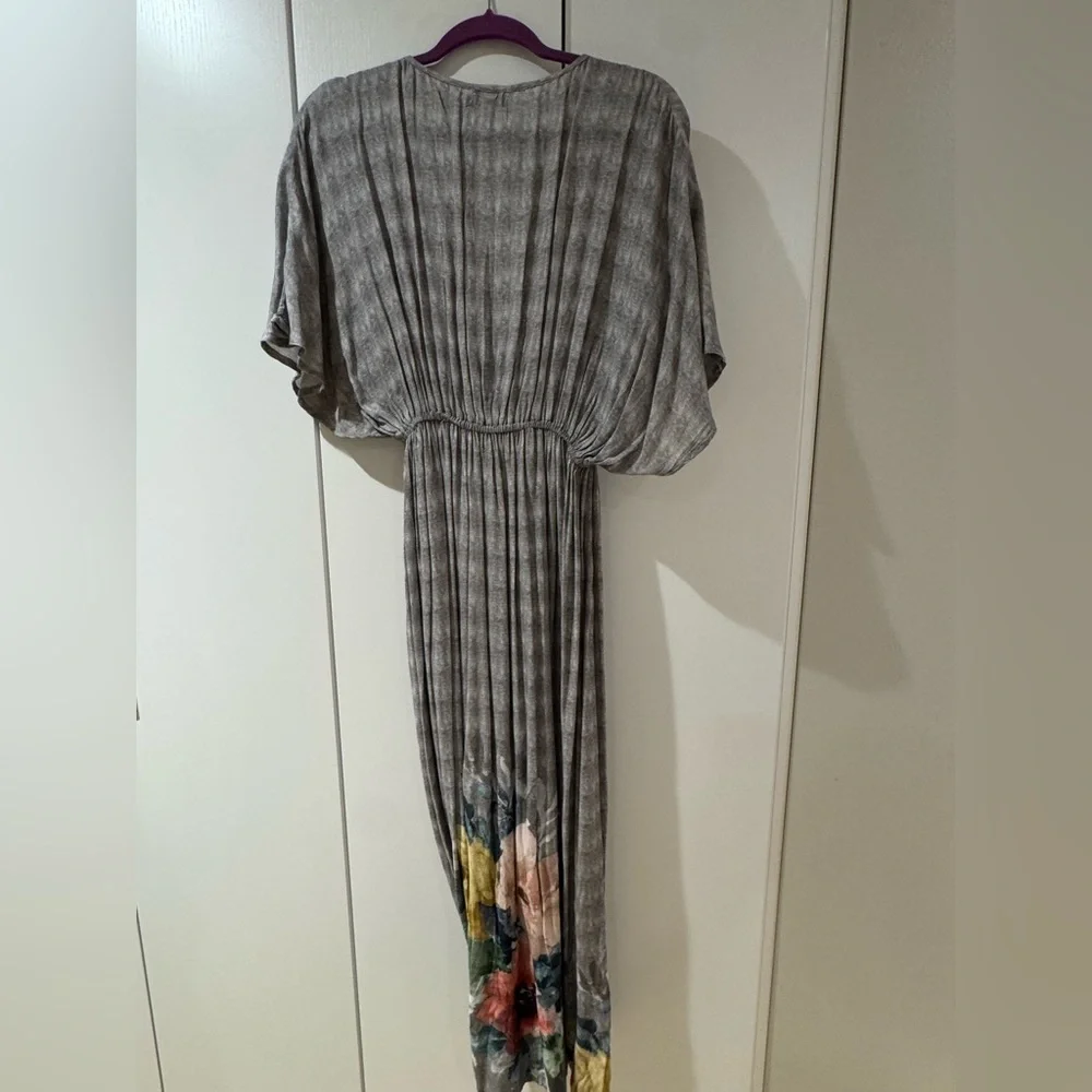 World Market Grey Floral Embroidered Maxi Dress - Picture 7 of 8